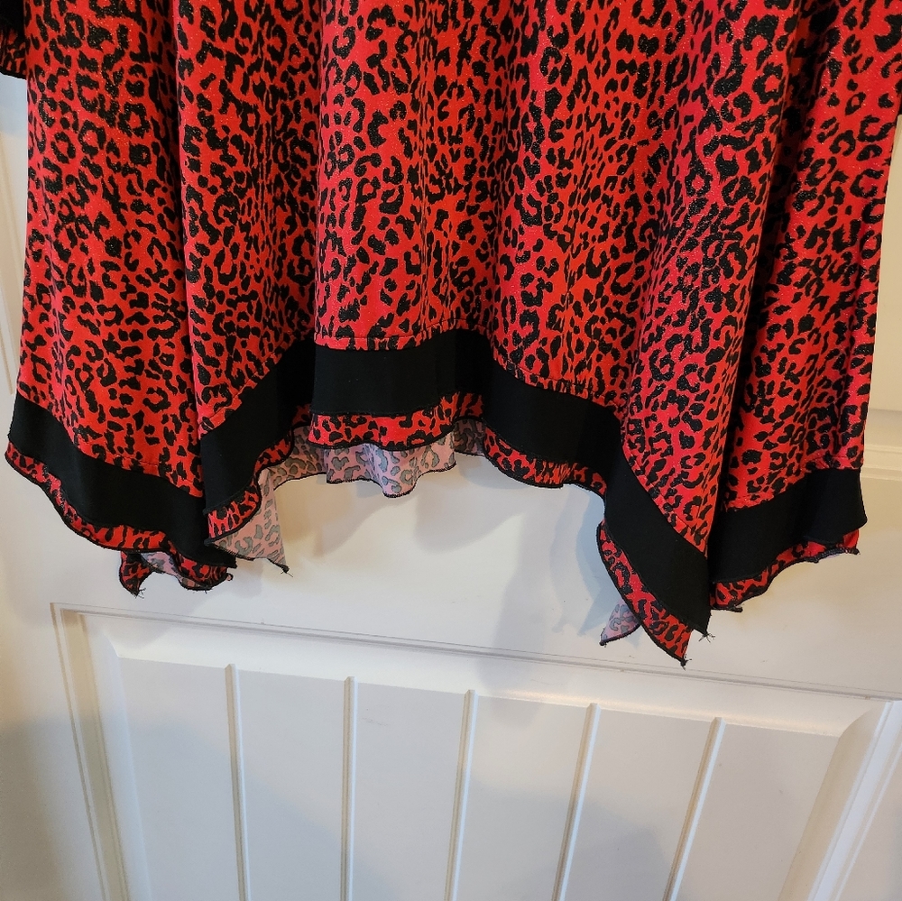 Seven Karet, Red Black Animal Print, 3X - Picture 8 of 12